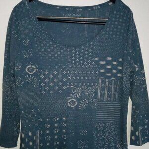Lucky Brand Floral Blouse Size Large